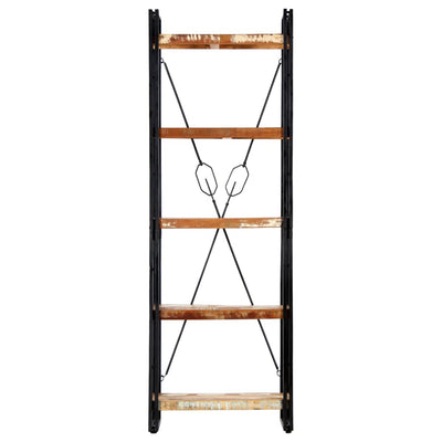 vidaXL 5-Tier Bookcase 140x30x180 cm Solid Reclaimed Wood