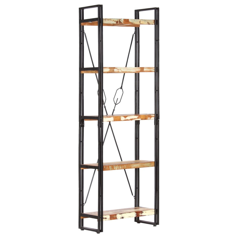 vidaXL 5-Tier Bookcase 140x30x180 cm Solid Reclaimed Wood