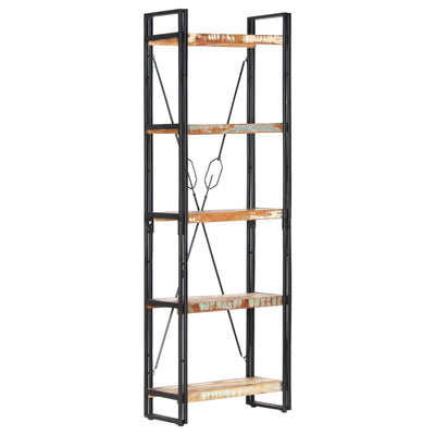 vidaXL 5-Tier Bookcase 140x30x180 cm Solid Reclaimed Wood