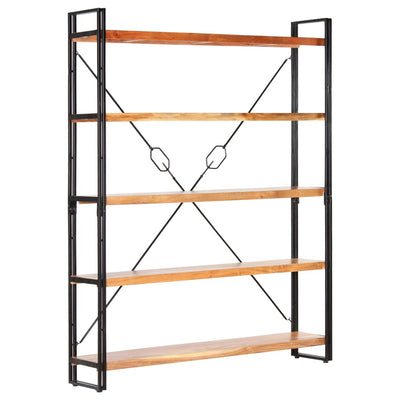 vidaXL 5-Tier Bookcase 60x30x180 cm Solid Acacia Wood