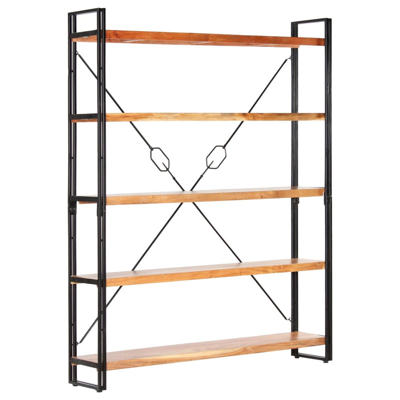 vidaXL 5-Tier Bookcase 60x30x180 cm Solid Acacia Wood
