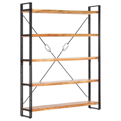 vidaXL 5-Tier Bookcase 60x30x180 cm Solid Acacia Wood
