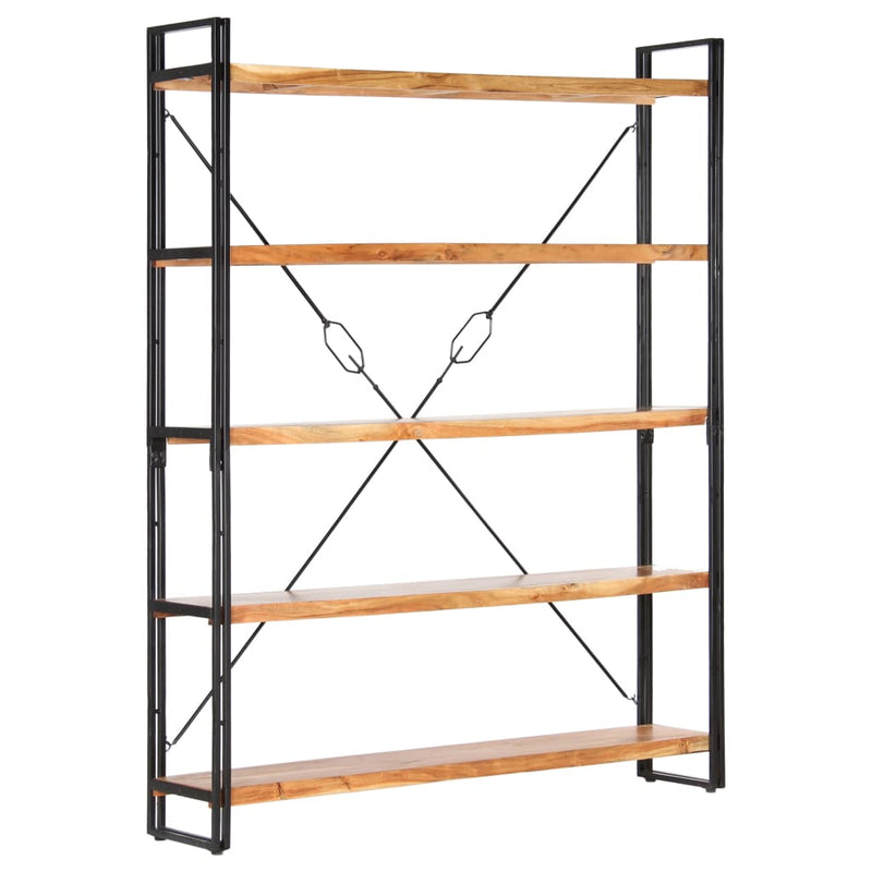 vidaXL 5-Tier Bookcase 60x30x180 cm Solid Acacia Wood