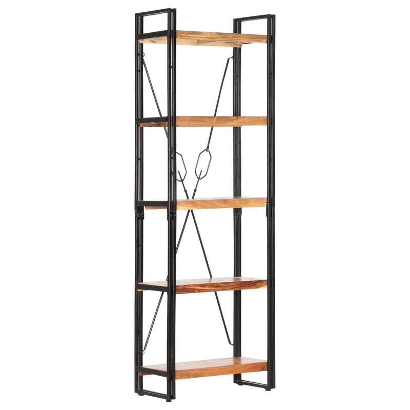 vidaXL 5-Tier Bookcase 60x30x180 cm Solid Acacia Wood