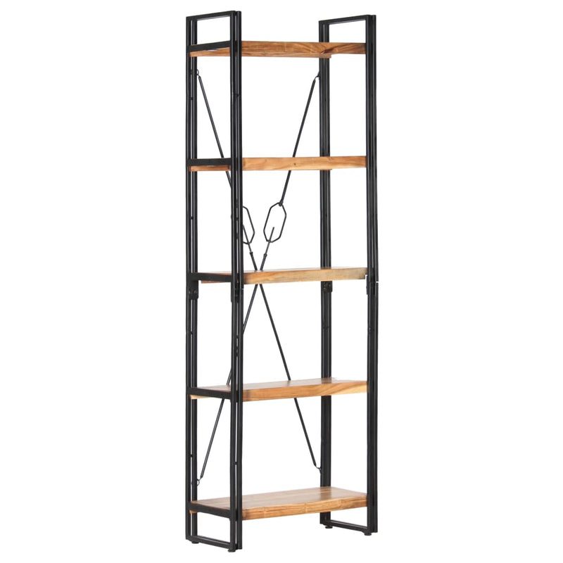 vidaXL 5-Tier Bookcase 60x30x180 cm Solid Acacia Wood