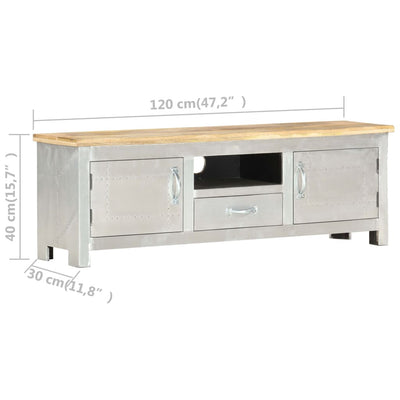 vidaXL Aviator TV Cabinet 120x30x40 cm Solid Mango Wood