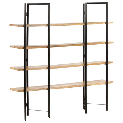 vidaXL 4-Tier Bookcase 160x35x160 cm Solid Mango Wood