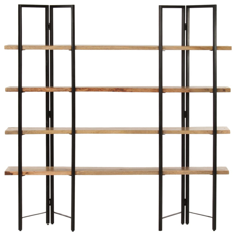 vidaXL 4-Tier Bookcase 160x35x160 cm Solid Mango Wood