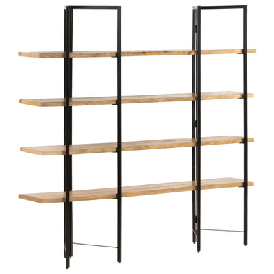 vidaXL 4-Tier Bookcase 160x35x160 cm Solid Mango Wood