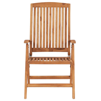 vidaXL Reclining Garden Chairs 2 pcs Solid Teak Wood