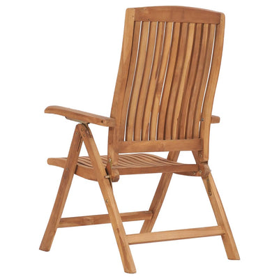 vidaXL Reclining Garden Chairs 2 pcs Solid Teak Wood