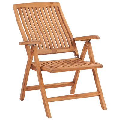 vidaXL Reclining Garden Chairs 2 pcs Solid Teak Wood