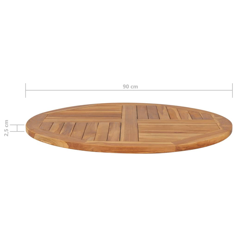vidaXL Table Top Solid Teak Wood Square 80x80x2.5 cm