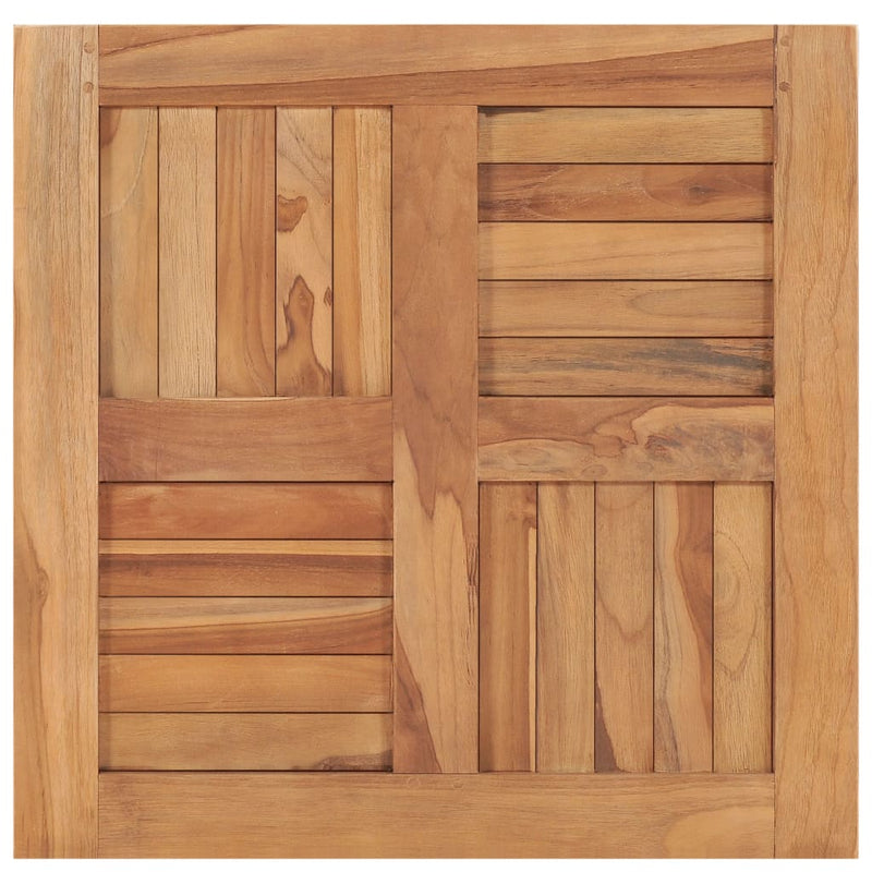 vidaXL Table Top Solid Teak Wood Square 80x80x2.5 cm