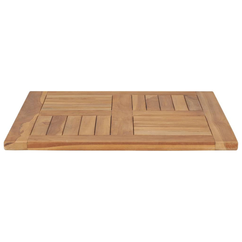 vidaXL Table Top Solid Teak Wood Square 80x80x2.5 cm