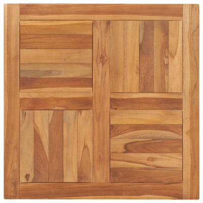 vidaXL Table Top Solid Teak Wood Square 80x80x2.5 cm