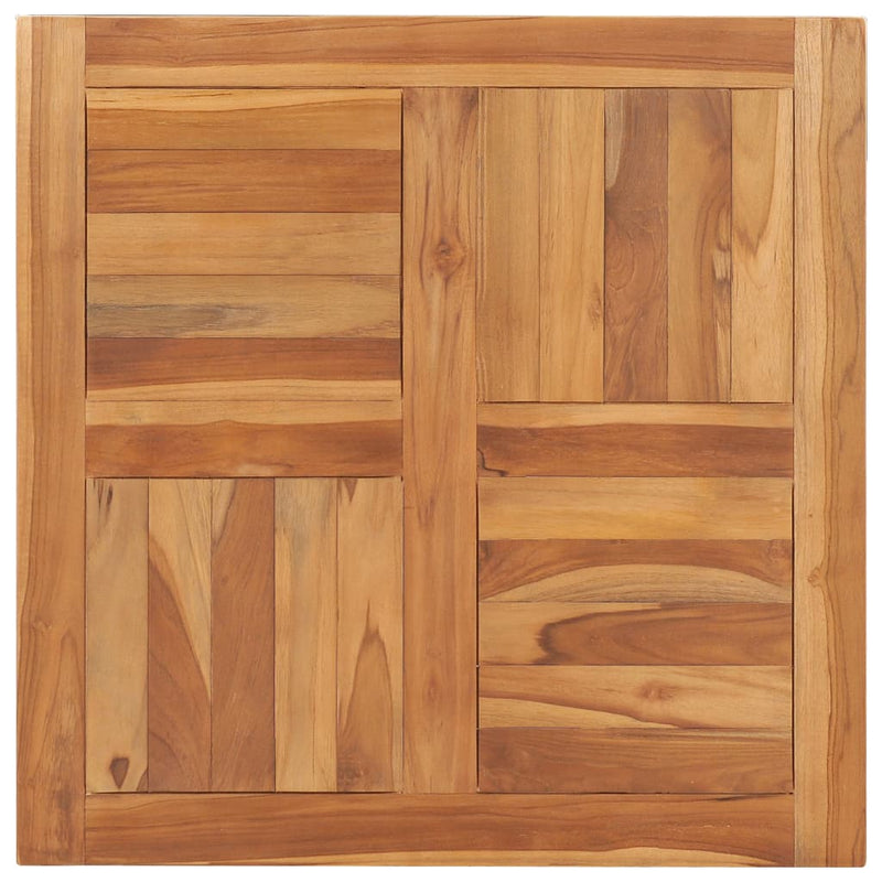 vidaXL Table Top Solid Teak Wood Square 80x80x2.5 cm