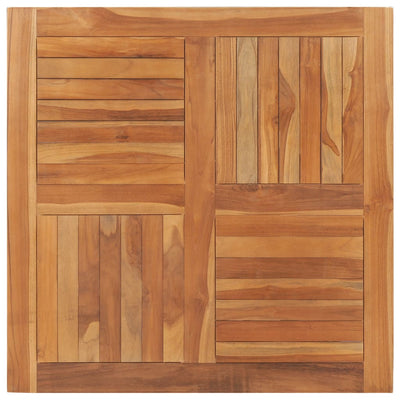 vidaXL Table Top Solid Teak Wood Square 80x80x2.5 cm