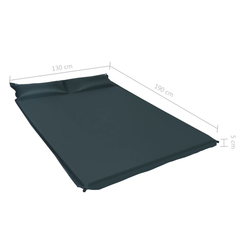 vidaXL Black Self-inflating Sleeping Mat 190x130x5 cm (Double)
