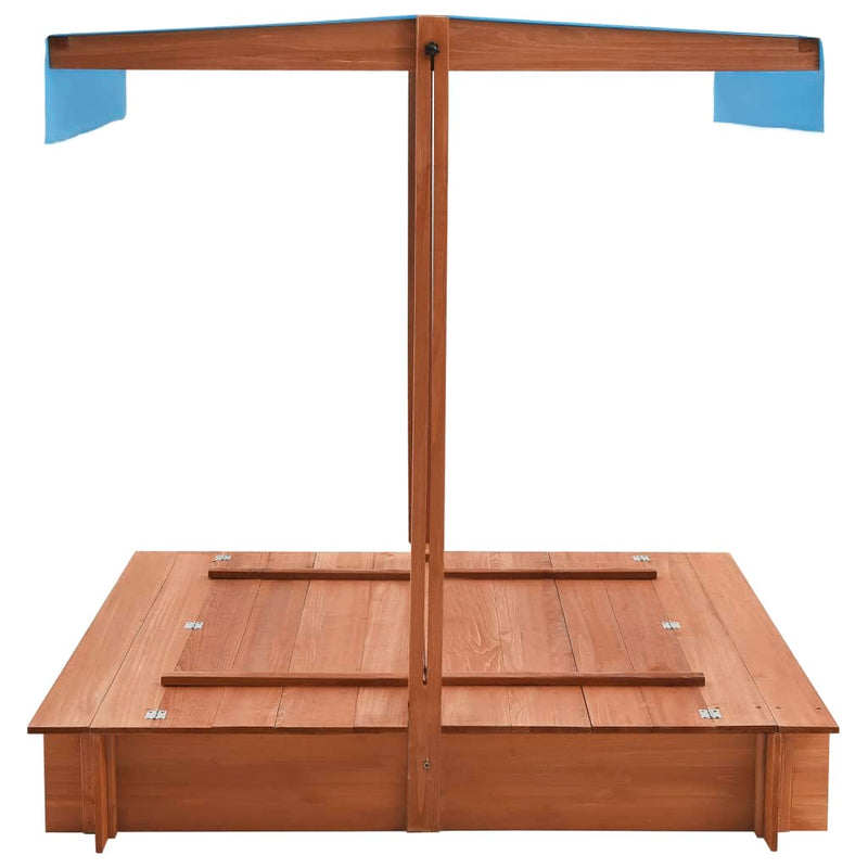 vidaXL Sandbox with Roof Firwood 122x120x123 cm