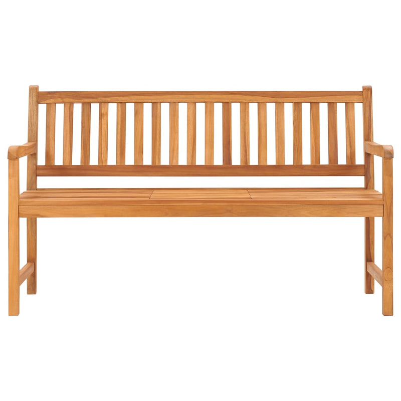 vidaXL 3-Seater Garden Bench with Table 150 cm Solid Teak Wood