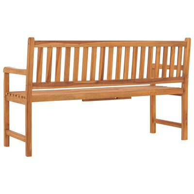 vidaXL 3-Seater Garden Bench with Table 150 cm Solid Teak Wood
