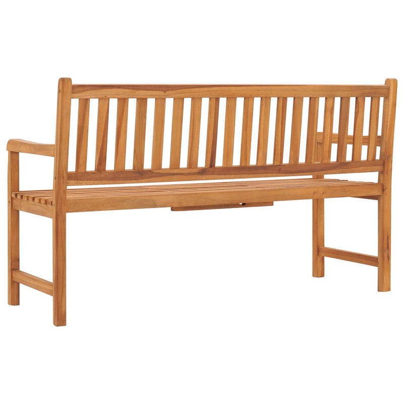 vidaXL 3-Seater Garden Bench with Table 150 cm Solid Teak Wood