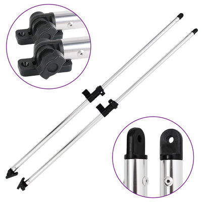 vidaXL Bimini Top Support Poles 2 pcs Aluminium