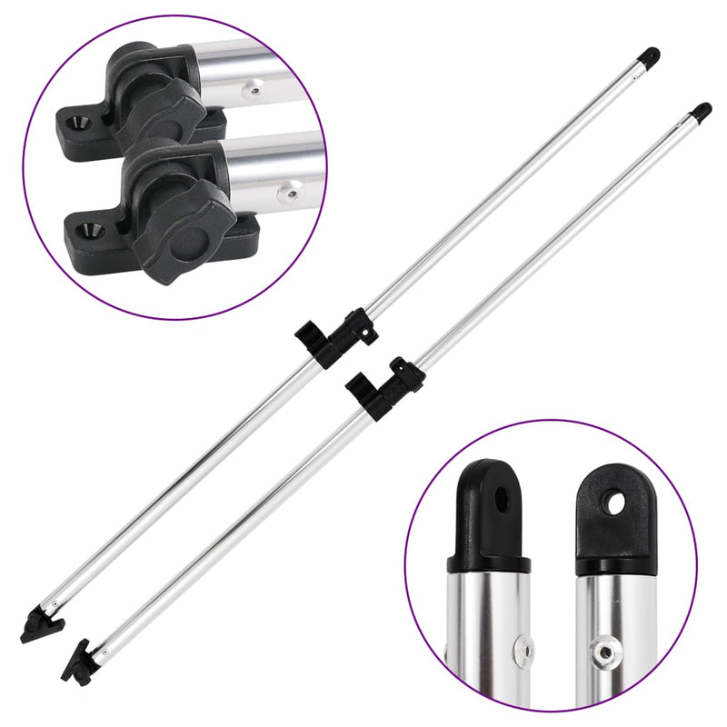 vidaXL Bimini Top Support Poles 2 pcs Aluminium