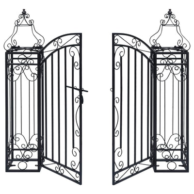 vidaXL Ornamental Garden Gate Wrought Iron 122x20.5x160 cm