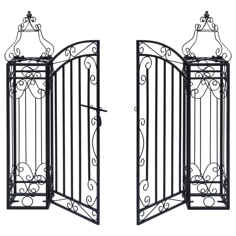 vidaXL Ornamental Garden Gate Wrought Iron 122x20.5x160 cm