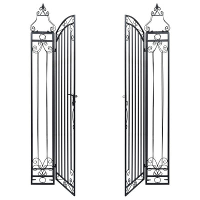 vidaXL Ornamental Garden Gate Wrought Iron 122x20.5x160 cm