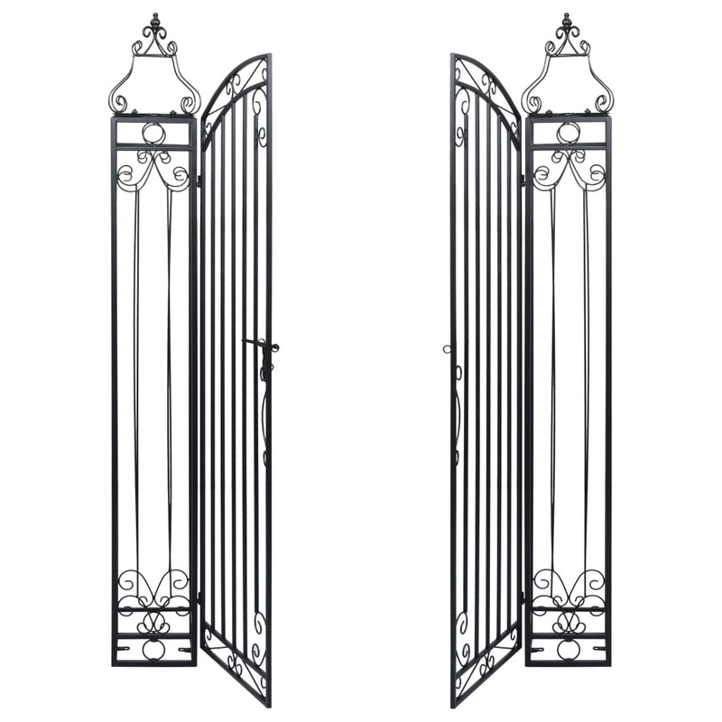 vidaXL Ornamental Garden Gate Wrought Iron 122x20.5x160 cm