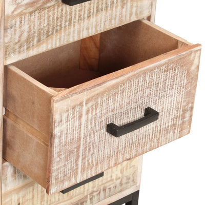 vidaXL Sideboard White 73x30x75 cm Solid Acacia Wood