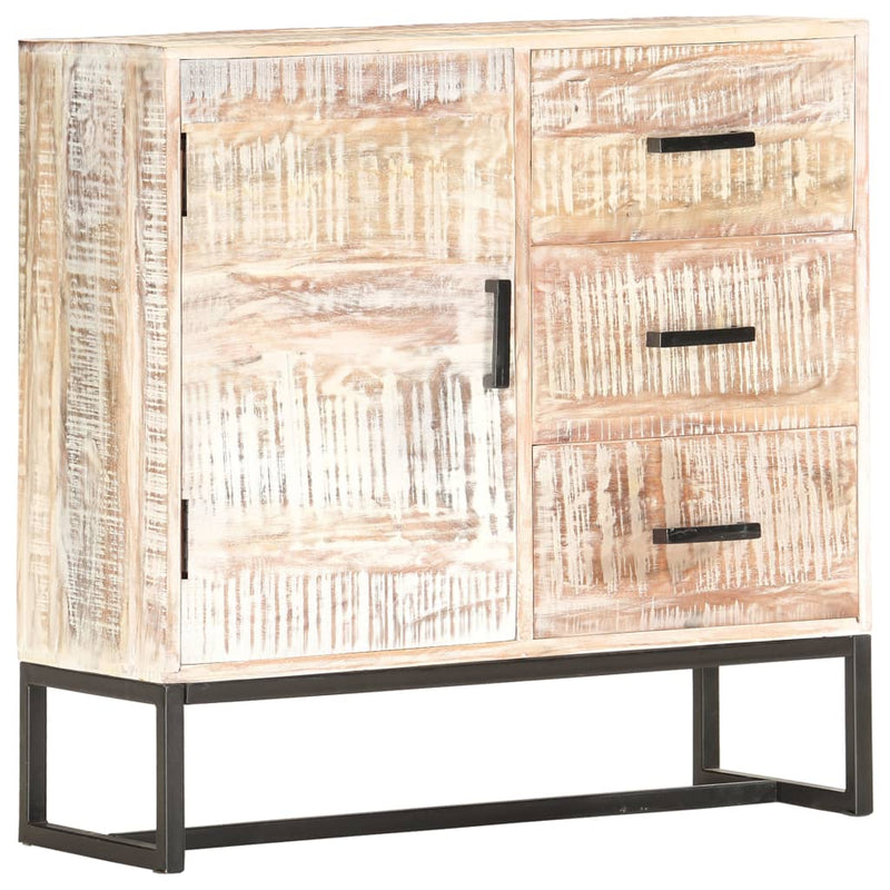 vidaXL Sideboard White 73x30x75 cm Solid Acacia Wood