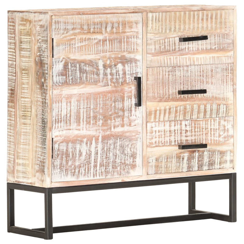 vidaXL Sideboard White 73x30x75 cm Solid Acacia Wood