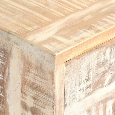 vidaXL TV Cabinet White 140x30x45 cm Solid Acacia Wood