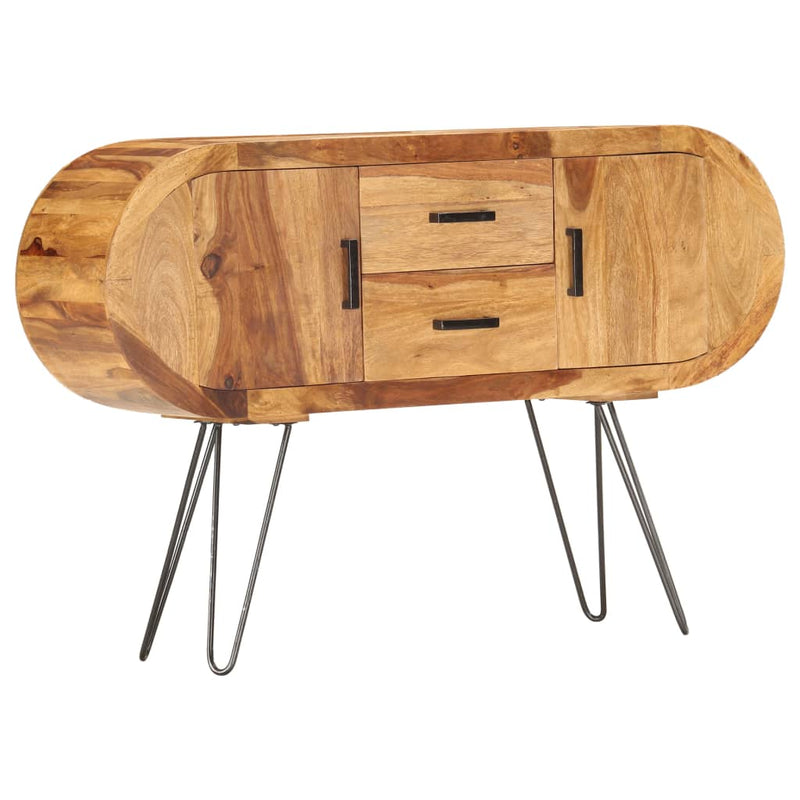 vidaXL Sideboard 118x28x75 cm Solid Sheesham Wood