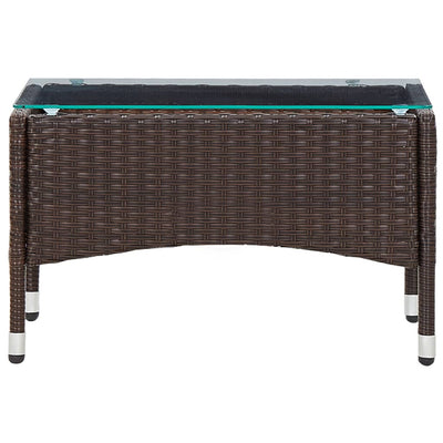 vidaXL Coffee Table Brown 60x40x36 cm Poly Rattan