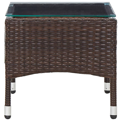vidaXL Coffee Table Brown 60x40x36 cm Poly Rattan