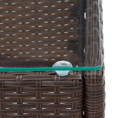 vidaXL Coffee Table Brown 60x40x36 cm Poly Rattan