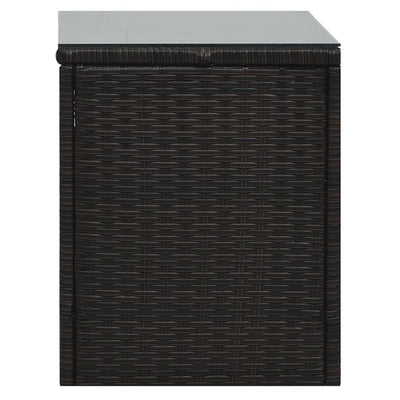 vidaXL 5 Piece Garden Lounge Set with Cushions Poly Rattan Black