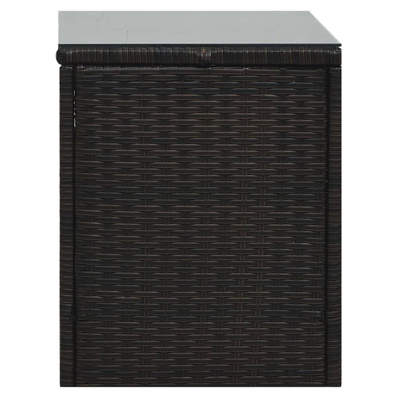 vidaXL 5 Piece Garden Lounge Set with Cushions Poly Rattan Black