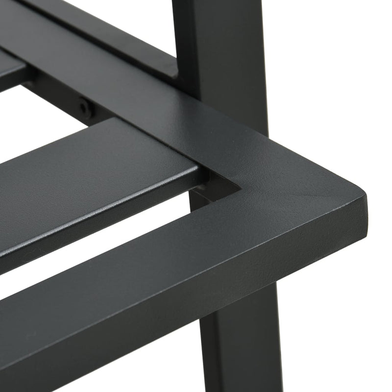 vidaXL 4 Piece Garden Lounge Set with Cushions Aluminium Dark Grey