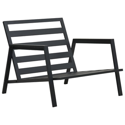 vidaXL 4 Piece Garden Lounge Set with Cushions Aluminium Dark Grey