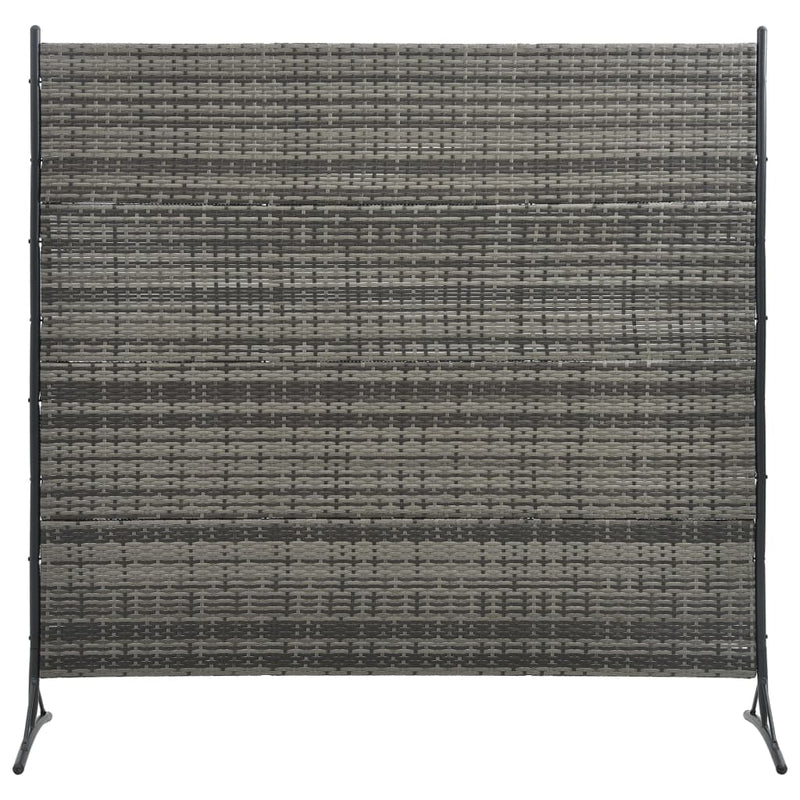 vidaXL Room Divider Poly Rattan Anthracite 175x180 cm