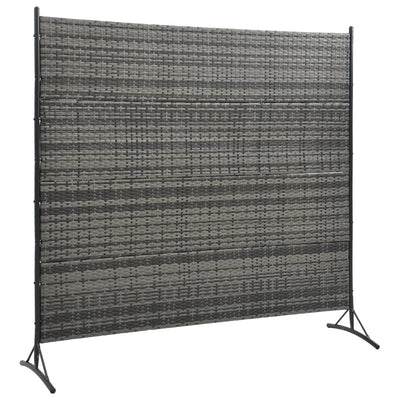vidaXL Room Divider Poly Rattan Anthracite 175x180 cm