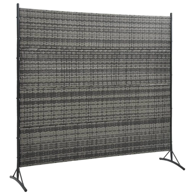 vidaXL Room Divider Poly Rattan Anthracite 175x180 cm