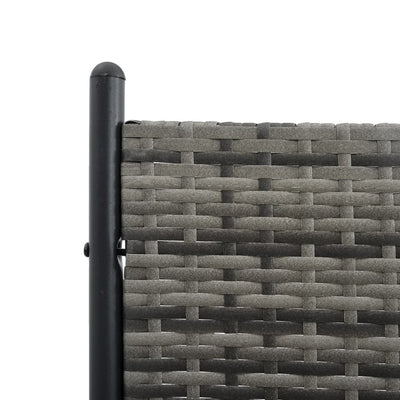 vidaXL Room Divider Poly Rattan Anthracite 175x180 cm