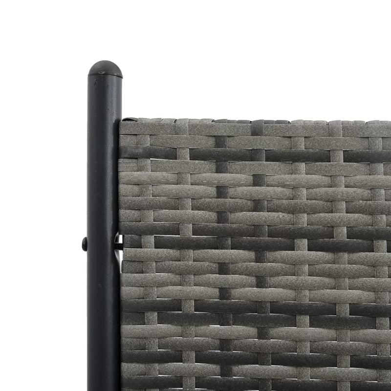 vidaXL Room Divider Poly Rattan Anthracite 175x180 cm